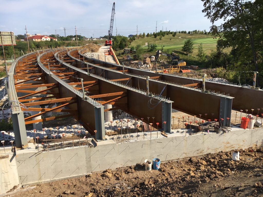 DeLong's supplied 210 tons for a structural steel for a bridge over Hinkson Creek in Columbia, MO